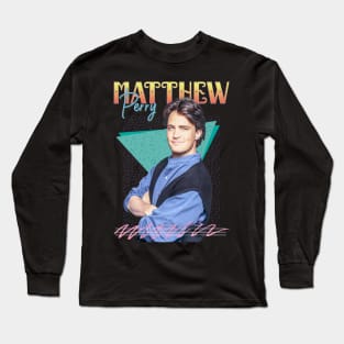 Matthew Perry 1987s Retro Aesthetic Fan Art Long Sleeve T-Shirt